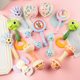 Hand-bell baby toys 0-1 years old Yizhizhi Hammer Dipping Drum Newborn Early Early Teaching