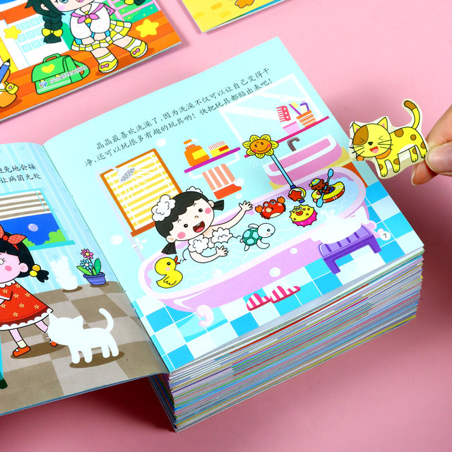 
Children's Stickers Quiet Book 0-3-6 Years Old Baby Enlightenment Educational Toys Focus Training Stickers Stickers