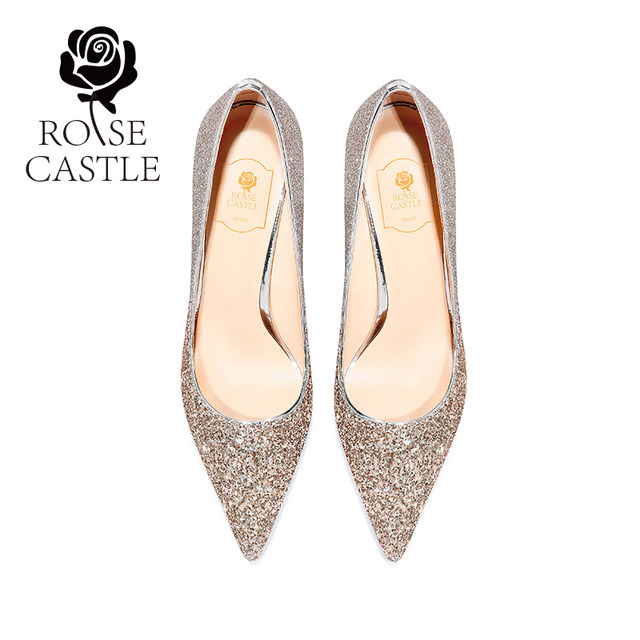 rosecastle stroll through the galaxy classic crystal wedding shoes stiletto heels temperament xiuhe wedding dress two wear high heels