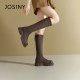 ZhuoSini 2025 Autumn and Winter Knight Boots Thick Solemn and Versatile High Tube Slim Boots with Skirt Thick Heel High Boots