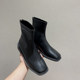 Internet celebrity thin boots versatile British style Martin boots 2025 autumn and winter Korean new thick heel short boots for women soft leather boots