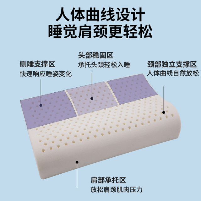Genuine natural latex pillow system Single army green cotton pillow care neck pillow male student dormitory special pillow core