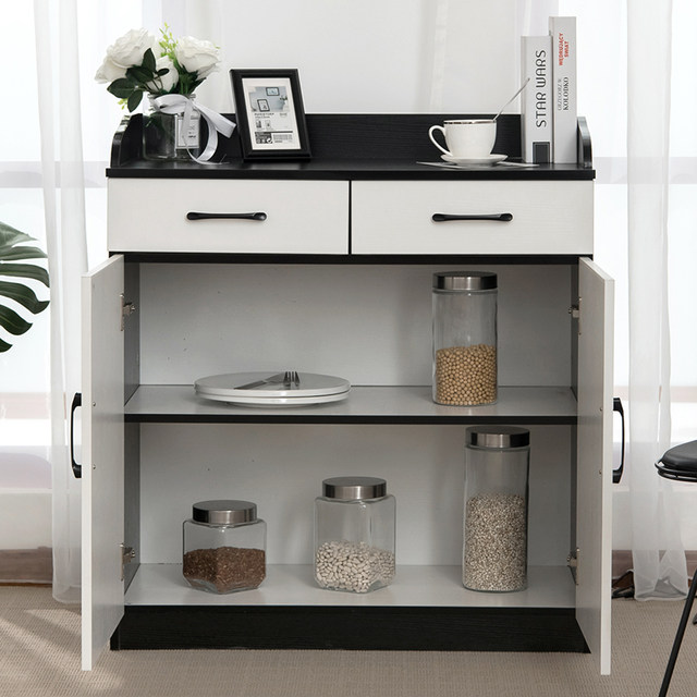 Solid wood sideboard modern minimalist living room cabinet tea cabinet wall-mounted integrated storage cabinet kitchen meal preparation cabinet cupboard