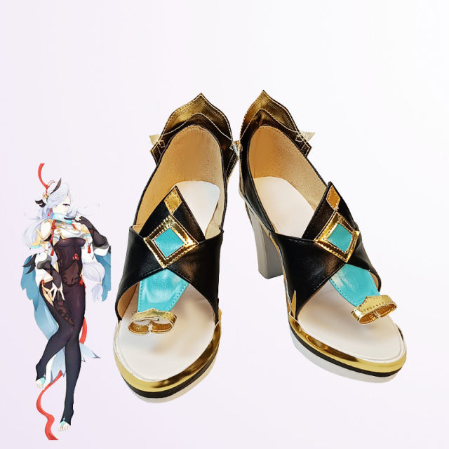cosplay shoes and boots custom made by Genshin Impact Shenhe Shenhe Liyue Liuyun Jiefeng Zhenjun shoes Cos shoes for pictures customization
