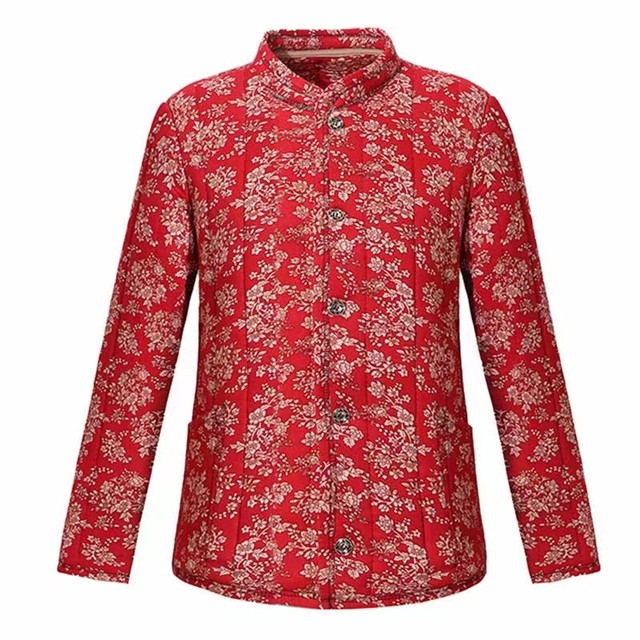 Winter camel hair cotton-padded jacket for middle-aged and elderly women, mother's clothing, extra fat and enlarged, small cotton-padded jacket for home wear 200Jin [Jin equals 0.5kg] cotton clothing