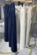 14-pin pure linen elastic waist lace mid-length skirt for women's summer retro a-line skirt with high waist pocket long skirt