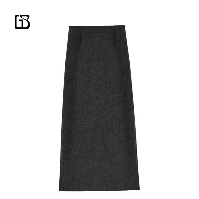 Jinhe Bairui Spring 2025 Minimalist versatile zipper slit suit skirt 310163