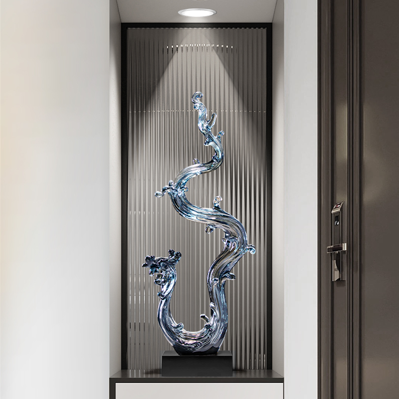 風生水チーシンプルモダンな抽象アート彫刻装飾品玄関ワインキャビネットイタリアのミニマリスト装飾ハイエンド