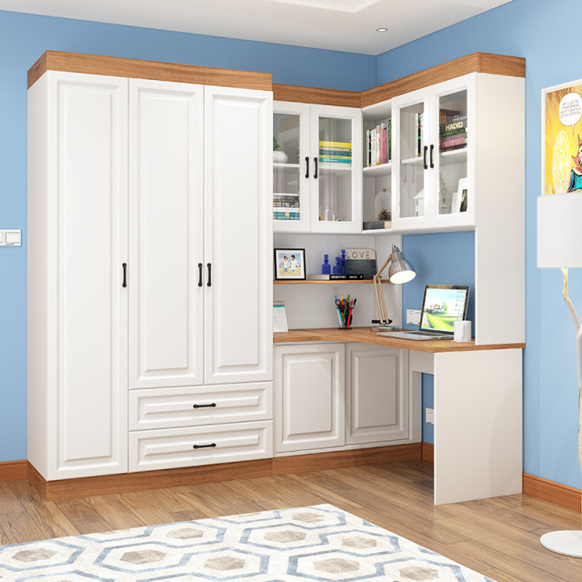 Wardrobe Computer Desk Corner bookcase computer desk children's desk conjoined wardrobe ...