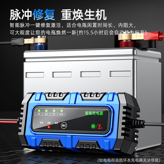 Smart 12V pedal motorcycle battery charger lead -acid battery fully automatic universal repair charger
