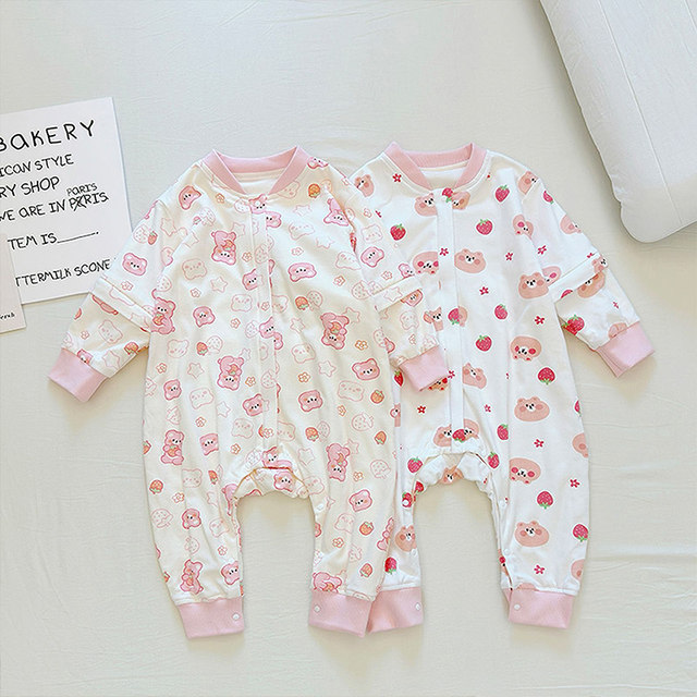 Baby double-layer pure cotton spring, autumn and summer 24 new children's one-piece pajamas bag baby anti-kicking quilt artifact universal for all seasons