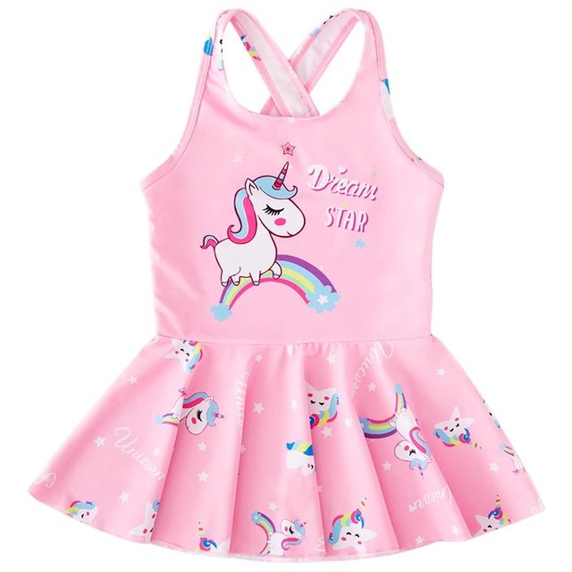 Children's swimsuits girls one-piece swimsuit 2025 new split girls mid-sized children training swimsuits