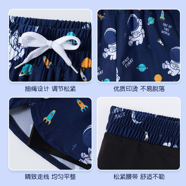 Children's swimming trunks for boys, small, medium and big children 2025 new summer boy professional quick-drying and embarrassing swimsuit set