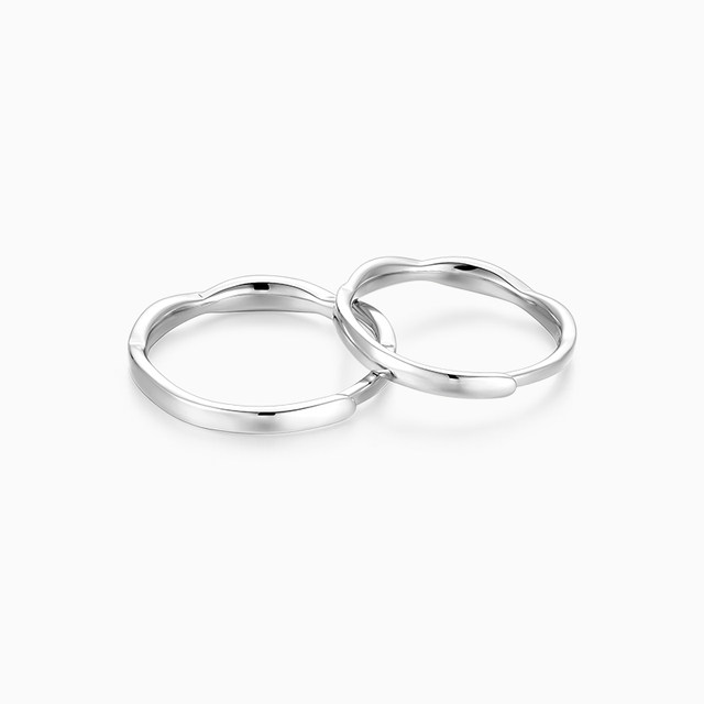 Catiro romantic dance steps couple ring 925 silver pair ring birthday gift for girlfriend boyfriend