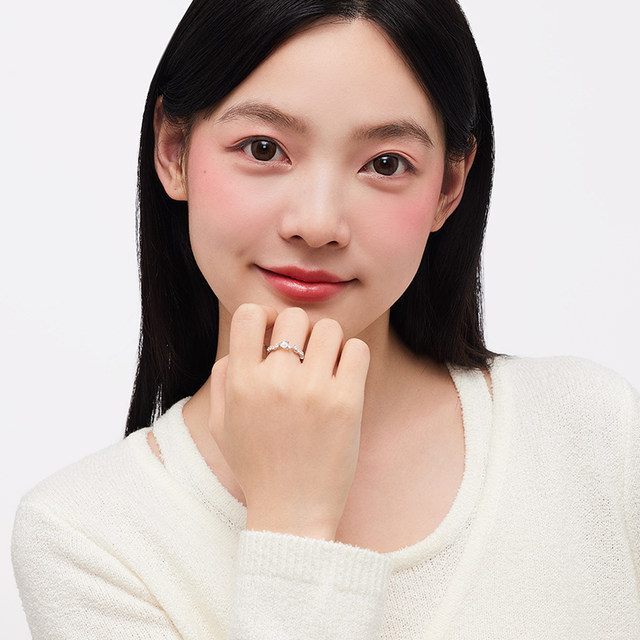 Catiro Heart Word Star Wish Love Couple Ring A niche Design Ring Birthday Gift