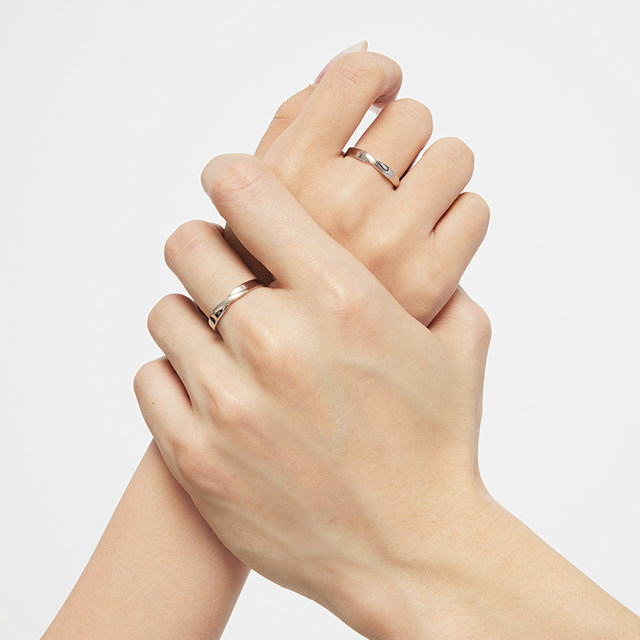 Cartilo twins and romantic couple ring 925 silver men and women circumscribe birthday gift