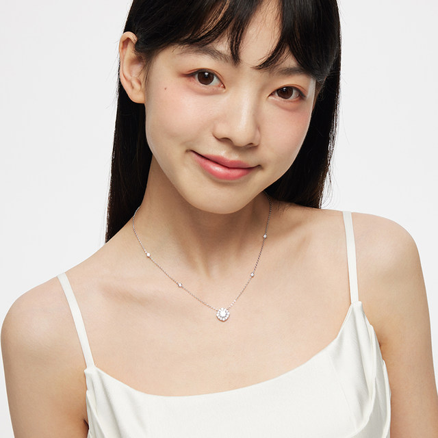 Catiro Starry Necklace for Girls S925 Silver Light Luxury Niche Design Simple Clavicle Chain Birthday Gift for Girlfriend