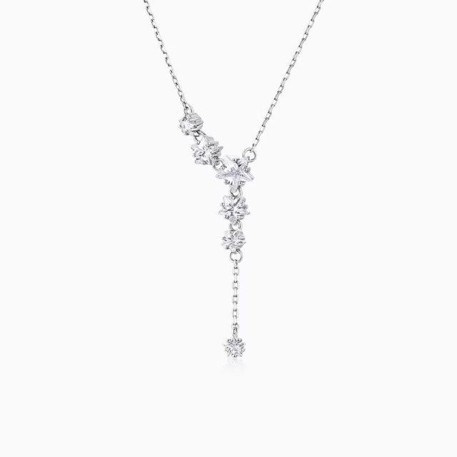 Katiro Gorgeous Star Necklace Women's S925 Silver Light luxury niche design Clasia bone chain accessories birthday gift
