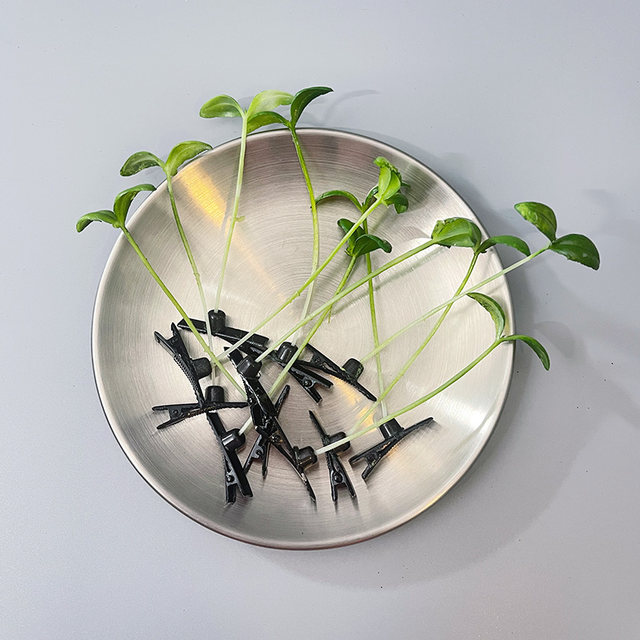 Creative, fresh, cute and funny simulated three-dimensional grass bean sprouts with grass growing on children's heads for sale sprouting hair clips on the top of the head