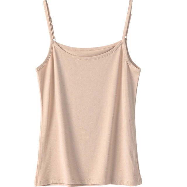 Camisole base layer vest for women with white short modal large size slim fit summer outer wear niche top thin