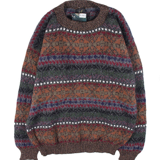 Vintage solid color wool cardigan V-neck large size Japanese sweater knitted male and female couple college jacket 1