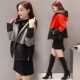 Off-season special cotton jacket for women new wool splicing contrasting color short cotton jacket for women for women fashionable thin small cotton jacket