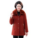 Middle-aged mother's new winter clothing mink velvet coat plus velvet thickened woolen coat middle-aged and elderly fur collar warm cotton coat