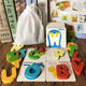 1234 year old baby early education animal recognition alphanumeric card tear-resistant wood educational children's puzzle toy