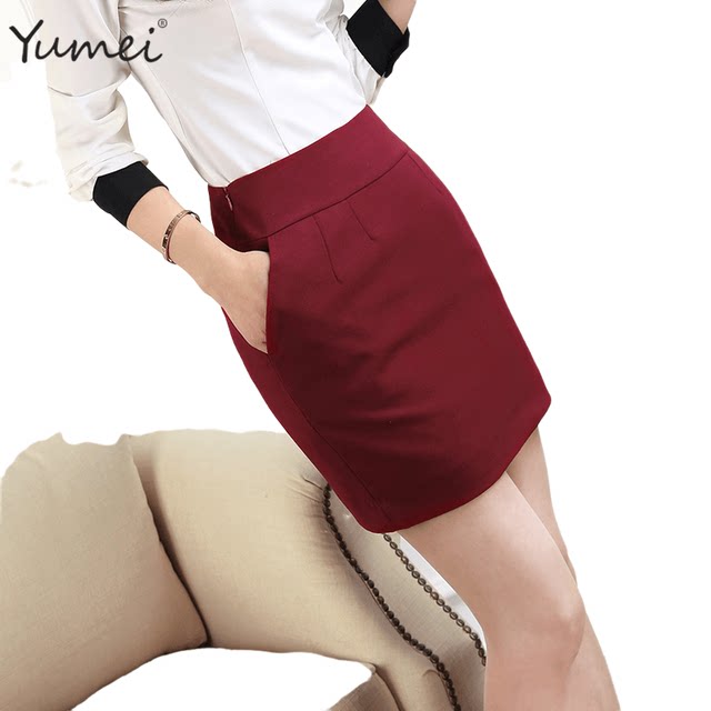 Professional skirt women's bag hip skirt, air multiplied temperament, short skirt work skirt pocket skirt skirt, suit skirt spring and summer
