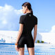BE Fan De'an women's one-piece professional racing swimsuit women's fashion slim boxer conservative swimsuit seaside vacation