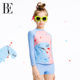 BE van der Ann children's split swimsuit girl cartoon girl baby long sleeve sun protection vacation swimsuit swimsuit