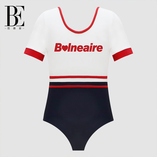 BE van der An children's swimsuit girls one-piece triangle sun protection fashion water park swimsuit swimming training