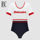 BE van der An children's swimsuit girls one-piece triangle sun protection fashion water park swimsuit swimming training