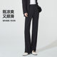 Yiyang 2025 summer new thin black slim narrow version wide-leg trousers for women with high waist slim white temperament trousers
