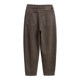 Brown Harem jeans for women in 2025 autumn new Maillard loose slimming nine-point casual daddy carrot pants