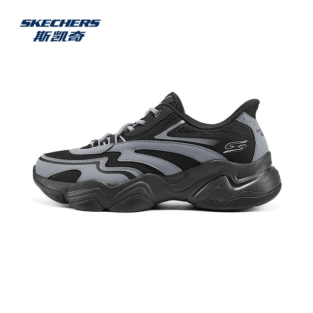 
Skecher 2025 autumn men's sneakers lightweight cushioning and easy to put on and take off comfortable breathable mesh and casual versatile
