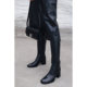 IORE designer original minimalist versatile wild leather thick heels and knee boots but knee boots