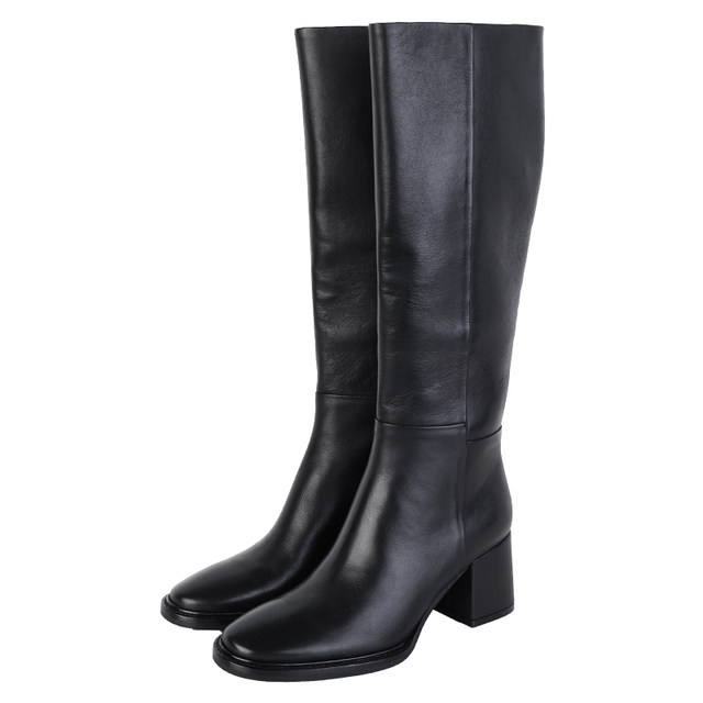 IORE designer original minimalist versatile wild leather thick heels and knee boots but knee boots