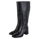 IORE designer original minimalist versatile wild leather thick heels and knee boots but knee boots