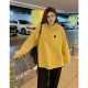 Large size women's hooded sweatshirt for women 2025 new spring and autumn bright yellow ins trendy loose slimming jacket top