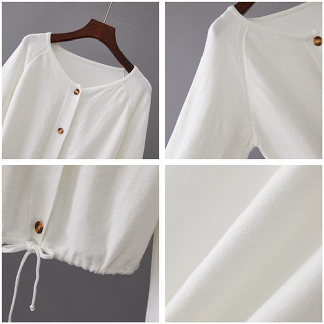 Spring and autumn short coat for women, versatile new Korean style loose sweater, cardigan, sweater top, foreign style, casual and trendy