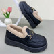 Snow boots for women, new winter old Beijing cotton shoes, warm and comfortable mother's shoes, furry shoes, plus velvet and thickened loafers