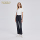 Scofield women's simple round neck short-sleeved T-shirt white loose commuting top summer short-sleeved T-shirt