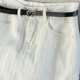 
White half-body A-line skirt 2025 new summer casual and fashionable versatile loose and comfortable hip-pack denim skirt