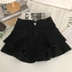 
Ruffled denim skirt for women 2025 summer new versatile high-waisted small sweet and hot girl slim short skirt