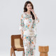 
Chinese style cotton silk pajamas for women in spring and autumn long-sleeved artificial cotton home clothes cotton silk suit summer thin large size Chinese style outside wear