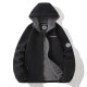 Double-sided fleece jacket for men in autumn and winter thickened warm hooded fleece jacket loose large size plus velvet sweatshirt