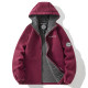 Double-sided fleece jacket for men in autumn and winter thickened warm hooded fleece jacket loose large size plus velvet sweatshirt