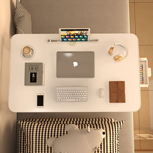 Bed table, home bed, lazy bay window table, foldable storage laptop tablet, lap table, baby eating table, dormitory bedroom, reading picture book, kang desk, summer learning artifact