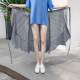 2023 Spring and Summer New Plaid Skirt Women's A-line One-Slice Lace-Wrapped Skirt Irregular Fishtail Mid-Long Skirt